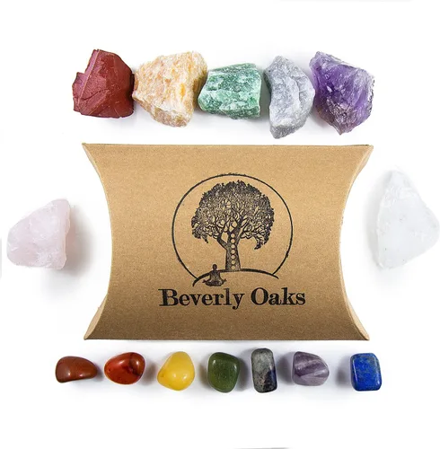 Vista 4 de Beverly Oaks Cristales curativos naturales crudos y piedras rodadas con infusión de energía, piedras de chakra para curación de cristales, el mejor