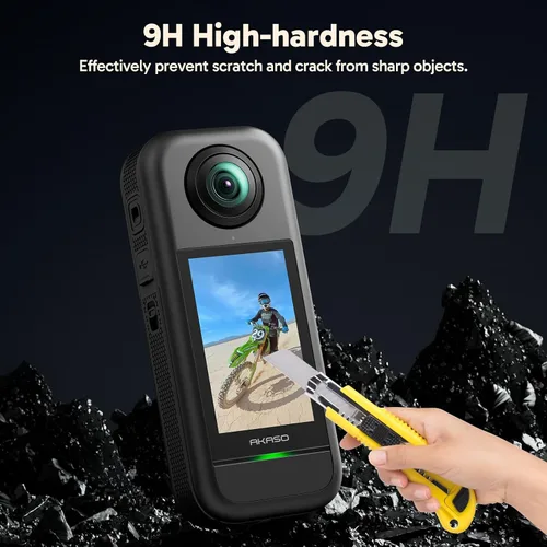 Vista 6 de AKASO Cámara de acción 360 con tarjeta MicroSD de 128 GB y paquete de protector de pantalla