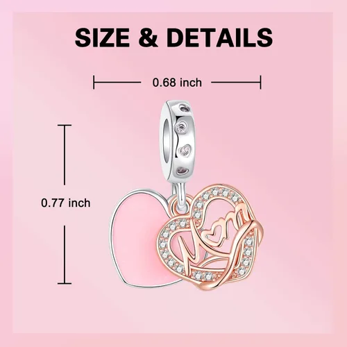 Vista 83 de Dije de girasol con diseño de estrella y luna y elefante para pulsera, collar de plata de ley 925, dijes de corazón de amor para mujer, regalo