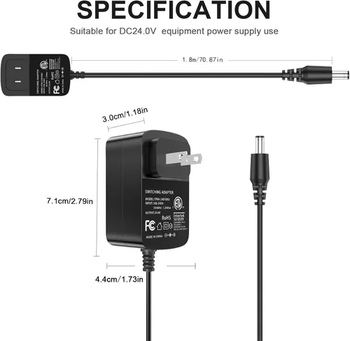 Vista 7 de Fuente de alimentación de 100V-240V a 24V, adaptador de corriente de 24V 1A