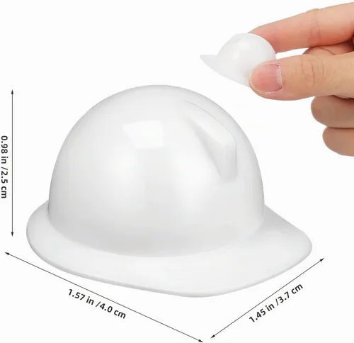 Vista 9 de ABOOFAN 10 cascos de pollo para mascotas, mini casco duro, mini sombrero de construcción y casco de seguridad en miniatura, pequeñas gorras