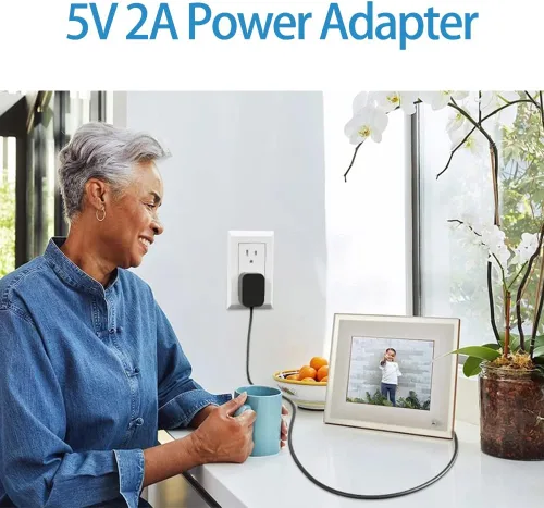 Vista 4 de Cable de alimentación para Skylight, HP, Aluratek, BSIMB Smart Digital Picture Frame 5V AC Adaptador Cargador (no para 9V o 12V)