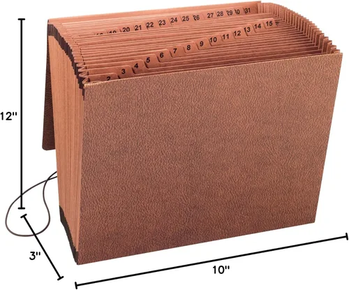 Vista 2 de Sparco Business Source Flap Closure 1-31 - Archivador de expansión resistente, color marrón