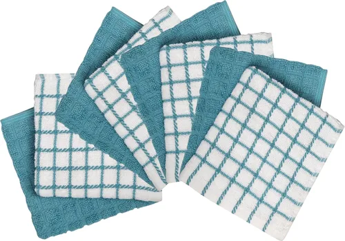 Vista 2 de Bumble - Toallas de cocina y paños de cocina (8 unidades) Toallas de cocina 100% algodón 12 x 12 pulgadas 405 GSM Trapos suaves, altamente