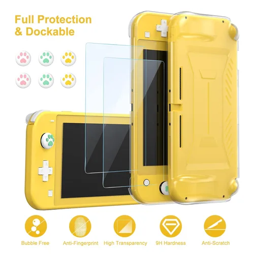 Vista 6 de innoAura Switch Lite - Funda 17 en 1 Switch Lite de accesorios con funda de transporte Switch Lite, funda de juego para Switch, protector