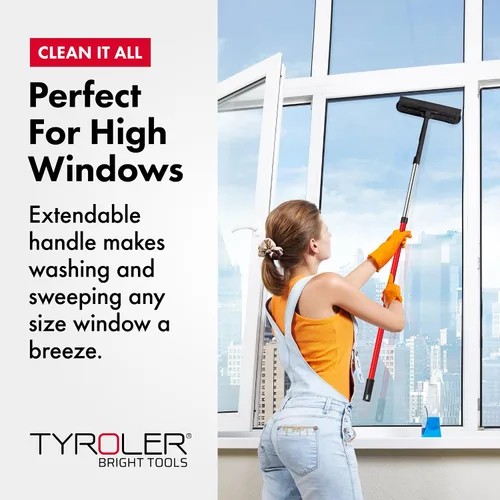 Vista 4 de Tyroler - Kit de lavado de ventanas con barra de extensión de 4.5 a 7.5 pies