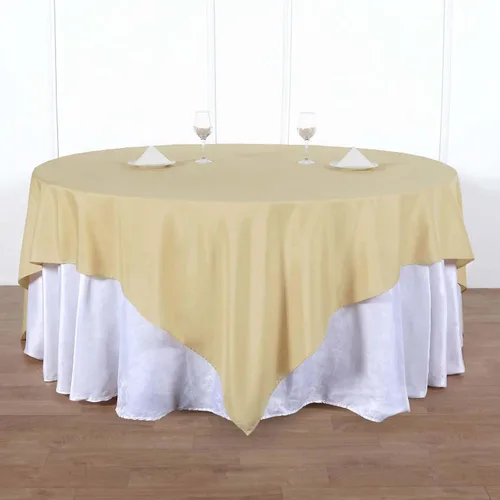 Vista 63 de Efavormart - Mantel cuadrado de lino de poliéster sin costuras, 54 x 54 pulgadas, color beige, para banquetes de boda, fiesta, restaurante