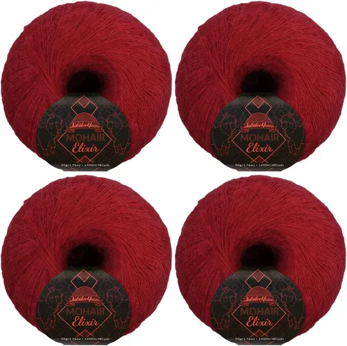 Vista 65 de JubileeYarn Mohair Elixir Yarn - 50g/Skein Baby Wool Blend - Cosmopolitan - 1 Skein