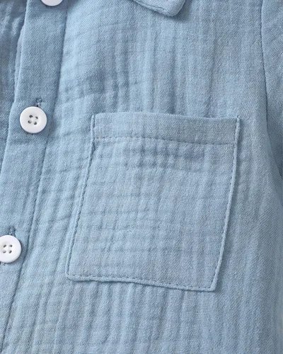 Vista 5 de Conjunto de ropa de verano para bebé y niño, camiseta de manga corta de algodón, pantalones cortos de dinosaurios, conjunto de ropa para niño