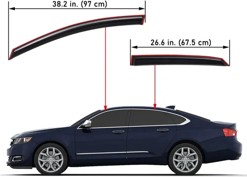 Vista 2 de Lightronic Visera de Ventana de Ventilación Automática con Clip en Canal Extra Duradera, Compatible con Chevrolet Impala 2014-2020