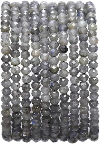 Vista 51 de BEADIA Cuentas de piedra natural africana de turquesa faceted rondelle 3x4mm semipreciosas sueltas para hacer joyas 38cm
