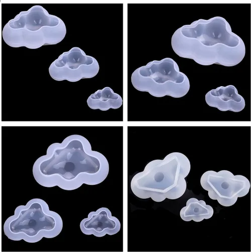 Vista 5 de 3 moldes de resina de nube, moldes de silicona de nube 3D para resina epoxi, fabricación de jabón de velas, decoración del hogar