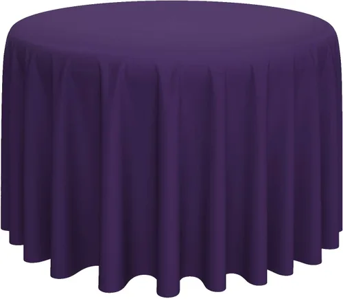 Vista 12 de Lann's Linens - Mantel redondo premium de 70 pulgadas para bodas/banquetes/restaurantes - Mantel de tela de poliéster - Azul bebé