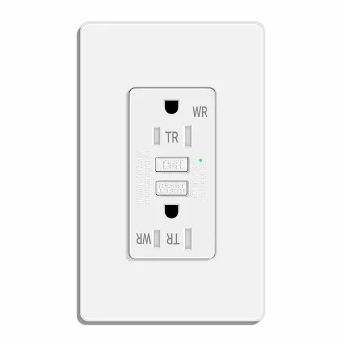 Vista 41 de 15 Amp GFCI Outlet with USB C Ports & USB-A, 1PCS 24W Self-Testing GFCI USB Combo with LED Indicator, Tamper Resistant for Kitchen & Bathroom