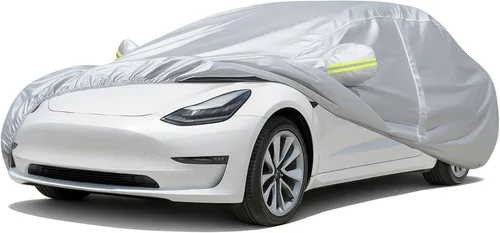 Vista 16 de Favoto Funda Impermeable para Automóvil para Todo Clima para Automóviles, 6 Capas de Servicio Pesado para Exteriores Protección contra Lluvia Polvo