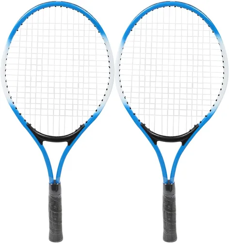 Vista 2 de Raqueta de tenis de aleación de hierro Raqueta de práctica para principiantes con bolsa de transporte