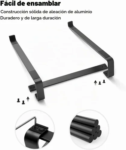 Vista 6 de Thibault Soporte para Laptop para Escritorio - Soporte Ergonómico de Aluminio para Computadora, Elevador de Laptop, Soporte de Refrigeración