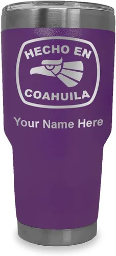 Vista 24 de LaserGram Vaso aislado al vacío de 20 onzas, hecho en coahuila, grabado personalizado incluido (negro) Engraved Gift, Vacuum Insulated Stainless