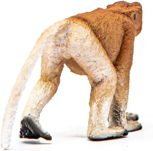 Vista 7 de Schleich Wild Life - Figura realista de mono Proboscis – Auténtico y altamente detallado juguete de animales salvajes, duradero para la educación
