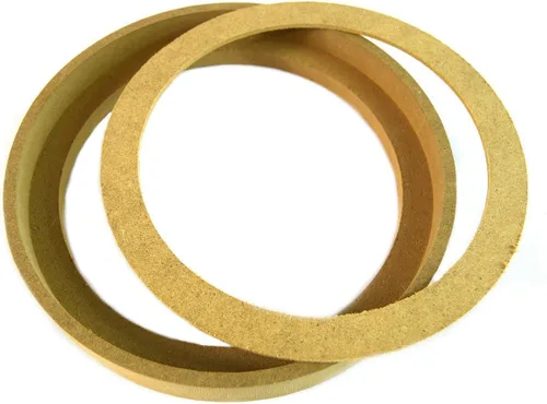 Vista 2 de Anillo de madera espaciador de altavoz, 1 par de 6.5 pulgadas, anillo de 6.5 pulgadas, anillo de MDF con bisel