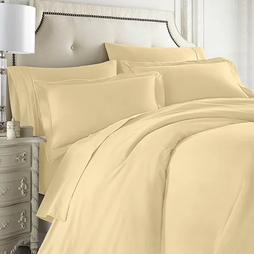 Vista 2 de Clara Clark Juego completo de ropa de cama de 5 piezas que incluye sábanas bajeras y planas, funda de edredón, fundas de almohada