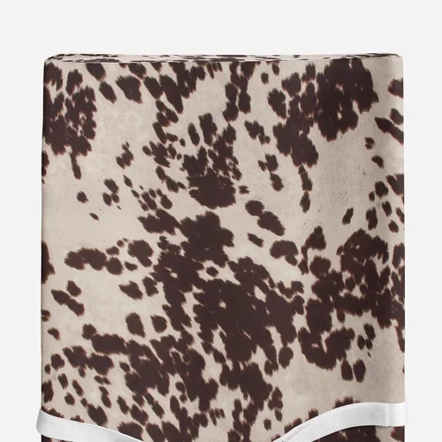Vista 3 de Funda para cambiador de vaquero occidental, piel de vaca marrón súper suave