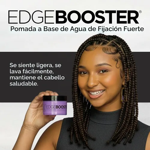 Vista 2 de Style Factor Edge Booster Strong Hold Pomada a base de agua Formulada con aceite de argán para la humedad y alto brillo Gel de control de bordes