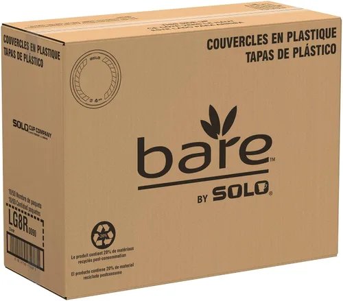Vista 4 de Solo LG8R-0090 Tapa transparente para contenedor de plástico PET de 8-32 onzas (caja de 500)
