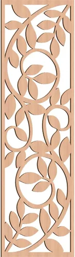 Vista 103 de 9 3/8"W x 24 3/8"H x 1/4"T Utica Decorativo Fretwork Madera Paneles de Pared, Abedul
