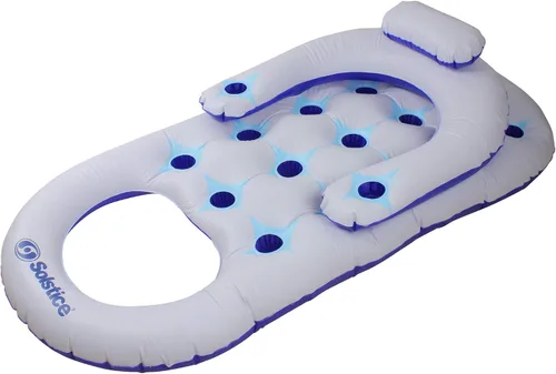 Vista 6 de Flotador inflable de piscina inflable del solsticio - 64" - azul y blanco