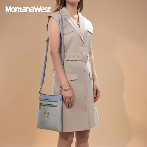 Vista 21 de Montana West Bolsos cruzados para mujer con múltiples bolsillos y correa ajustable