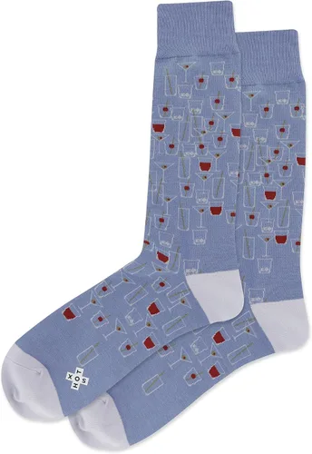 Vista 7 de Hot Sox Men's Fun Cocktail Drinks Crew Socks - 1 Pair Pack - Happy Hour Cool & Funny Novelty Gifts Cerveza (negro)