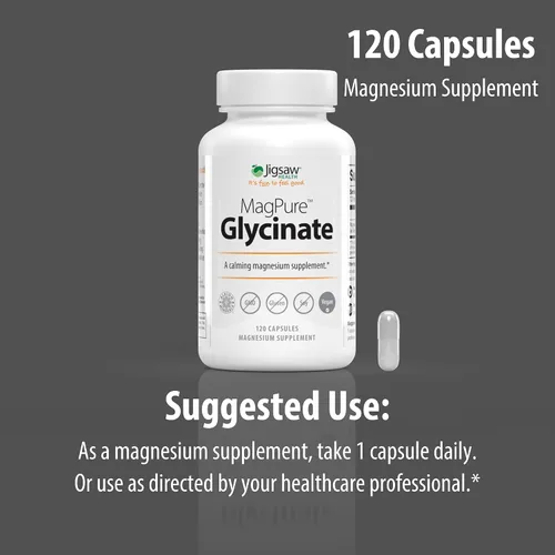 Vista 7 de Jigsaw Health MagPure Glycinate, cápsulas de magnesio premium, 120 cápsulas