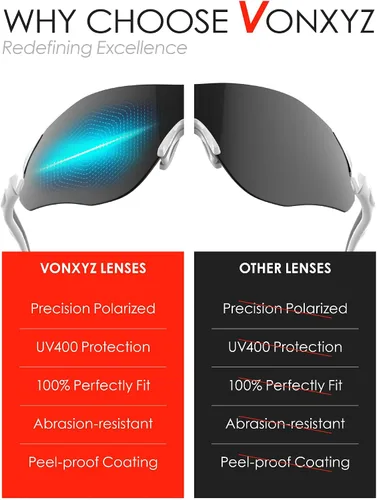 Vista 7 de Vonxyz Juego de 4 lentes de repuesto para Oakley Breadbox OO9199 Paquete combinado de lentes de sol