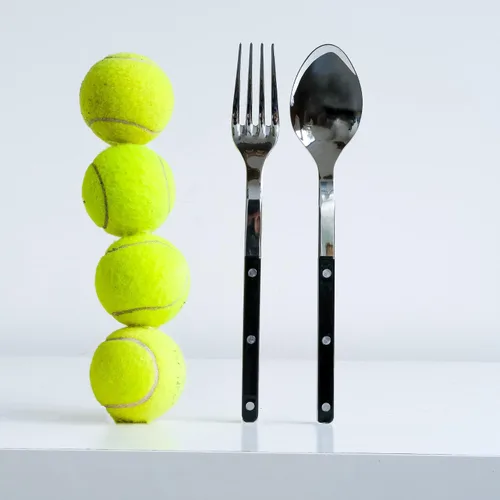 Vista 2 de SABRE PARIS - Juego de 2 piezas para servir - Colección Bistrot - Tenedor grande y cuchara grande - Acero inoxidable y nailon - Apto para Negro