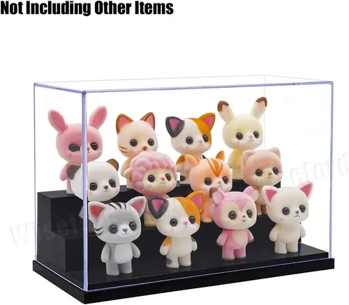 Vista 3 de Vitrina acrílica (9.8 x 4.7 x 6.2 pulgadas) Caja transparente para figuras pop