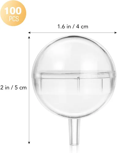 Vista 4 de 100 unidades de soporte transparente para cajas de chocolate, soporte para ramo de bolas de chocolate, contenedor de paletas de plástico redondo