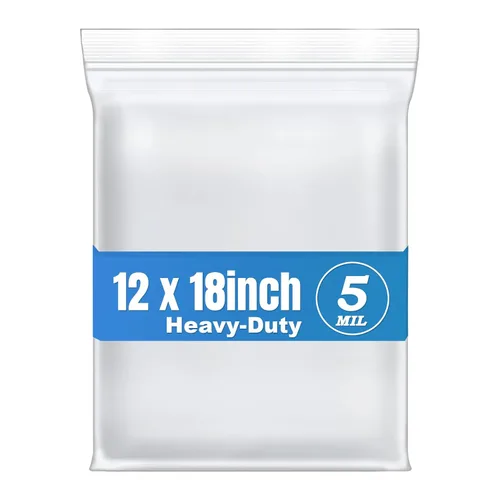 Vista 16 de 20 piezas de bolsas de almacenamiento con cierre hermético transparente de 10"x13", de 2 galones, bolsas de polietileno con cierre de 4 mil