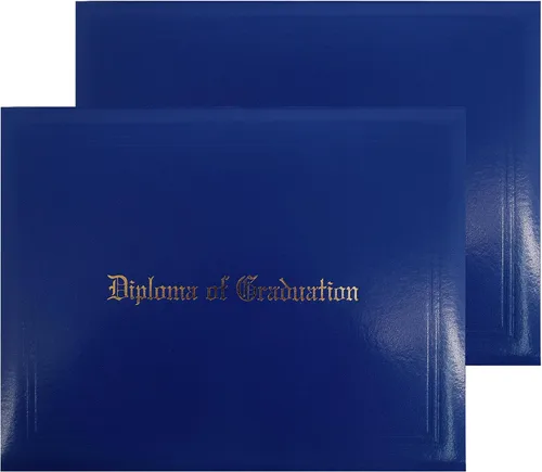 Vista 34 de GraduationMall Cubierta impresa para diploma para certificado 8.5 x 11 pulgadas, color negro, paquete de 1