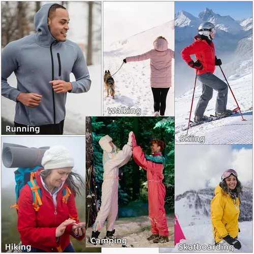 Vista 7 de ROCKBROS Balaclava Ski Mask for Men Cold Weather Scarf Windproof Thermal Winter Women Neck Warmer Hood for Cycling Hiking