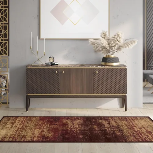 Vista 12 de Alfombra moderna de la colección Superior Afton Acid Wash, Polipropileno, Caoba Modern Abstract Rugs for High Traffic Living Room, Dining
