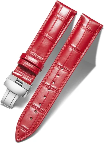 Vista 28 de BINLUN Leather Watch Strap, Quick Release Genuine Leather Replacement Watch Band with Butterfly Deployment Buckle for Men and Women, 12mm-24mm