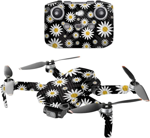 Vista 19 de MightySkins - Drone portátil de fibra de carbono compatible con DJI Mini 2, morado antiguo, acabado de fibra de carbono texturizado protector