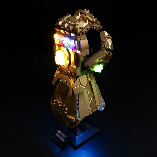 Vista 5 de Kyglaring Kit de iluminación LED (sin modelo) diseñado para Lego Infinity Gauntlet 76191 Thanos Juego de construcción de modelo de guantelete
