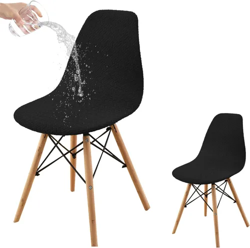 Vista 58 de HAOYONG Fundas para silla de comedor modernas de mediados de siglo, funda estampada para silla sin brazos, fundas elásticas para cocina, oficina