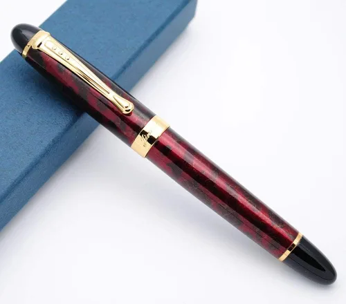 Vista 10 de JINHAO X450 - Pluma estilográfica con punta M (negro brillante)