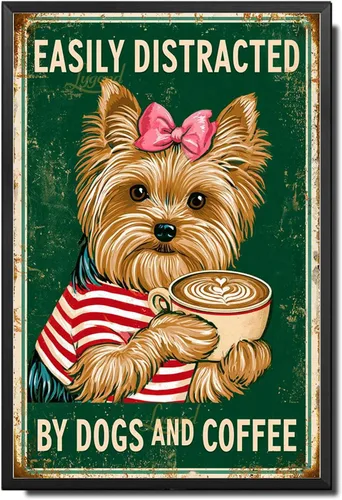 Vista 35 de Lygond Letrero de metal con texto en inglés «Bear That's What I Do I Drink Coffee I Hate People and I Know Things», decoración de invernadero