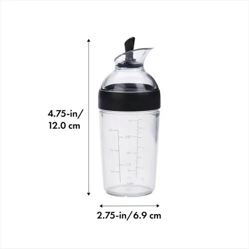 Vista 3 de OXO Good Grips pequeño agitador de aderezo para ensalada - Negro, Pequeño