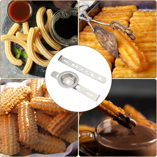 Vista 8 de Accesorio para hacer galletas - Moldes de galletas de acero inoxidable con 4 y 5 diseños de patrones, anillo de 2.106 in, compatible con máquinas