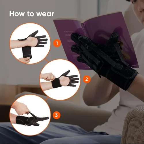 Vista 6 de Neofect Férula para dedos espásticos para dedos espásticos, equipo de recuperación de accidente cerebrovascular, ejercitador de dedos, fortalecedor